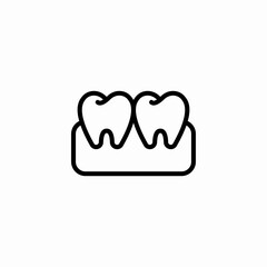 dental row icon sign vector