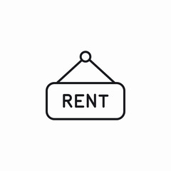for rent icon sign vector