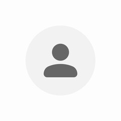grey human portrait icon sign vector