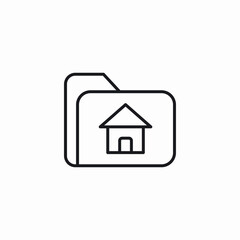 household folder icon sign vector