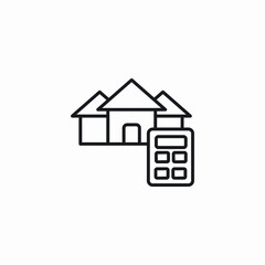 housing calculator icon sign vector