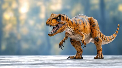 Majestic Tyrannosaurus Rex: A 3D Render of a Prehistoric Beast