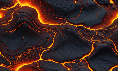   A stunningly realistic 8K texture of flowing lava with glowing cracks and a bubbling surface.