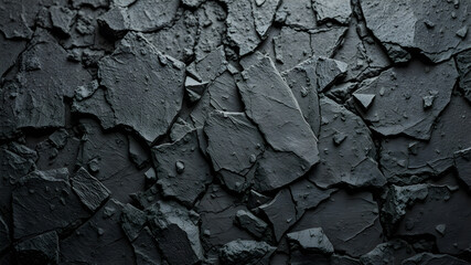 Processed collage of industrial pea coal surface texture. Background for banner, backdrop or texture for 3D mapping. Generative AI