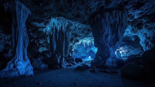 Starry Night Illusion in a Glow-Worm Cavern