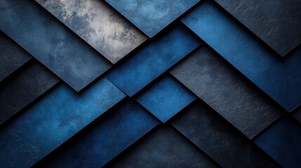 Overlapping Shapes on blue Background for Design, Banner Template, Minimalist Abstract Wallpaper with Copy Space, Simple Geometric Modern Wallpaper for Text Placement and Creative Use