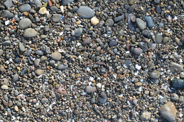 a sea ​​stones and pebbles