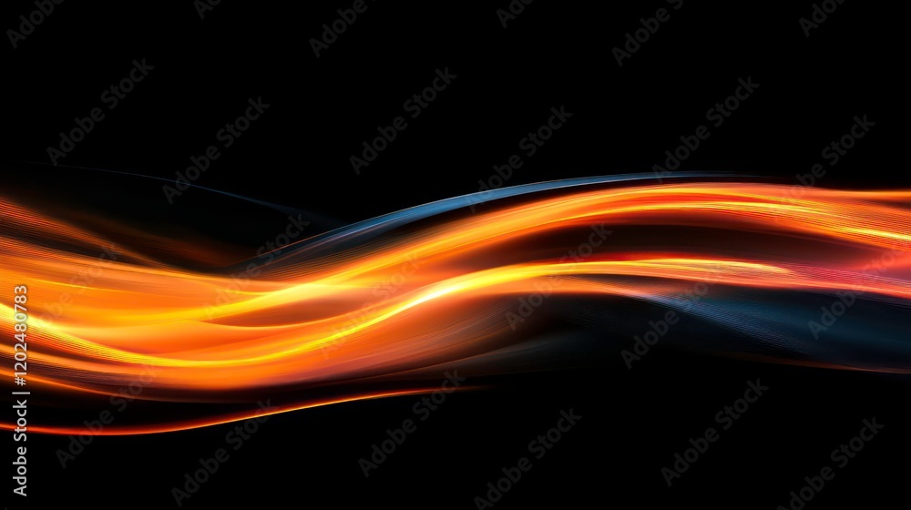 Canvas Prints flowing lines abstract waves futuristic technology light energy motion gradient vibrant dynamic smoo