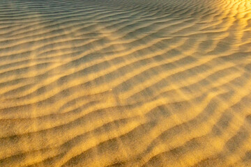 USA, California, Death Valley National Park. Blowing sand in Mesquite Dunes.
