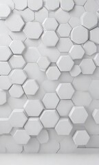 Hexagonal white background for artistic projects, art studio, craftmanship, creative concept, graphic design, concept artwork
