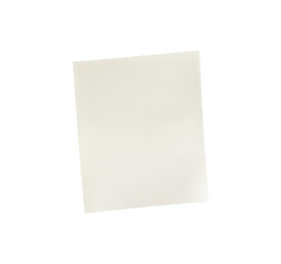 White post it note with shadow on transparent background (png image) 

