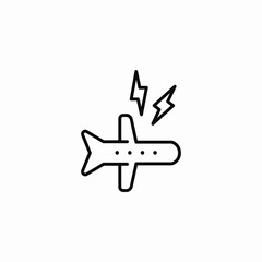 flight disturbance icon sign vector