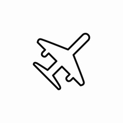 large plane icon sign vector
