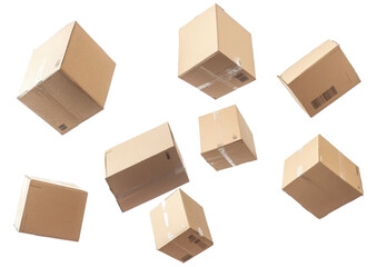 PNG Delivery boxes background cardboard floating. 
