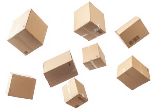 PNG Delivery boxes background cardboard floating. 

