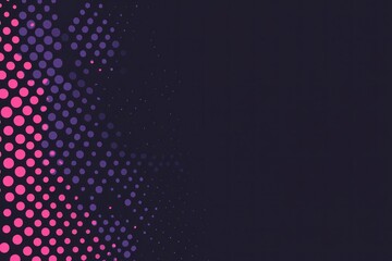 Obraz premium Abstract dark background with pink and purple halftone dots.