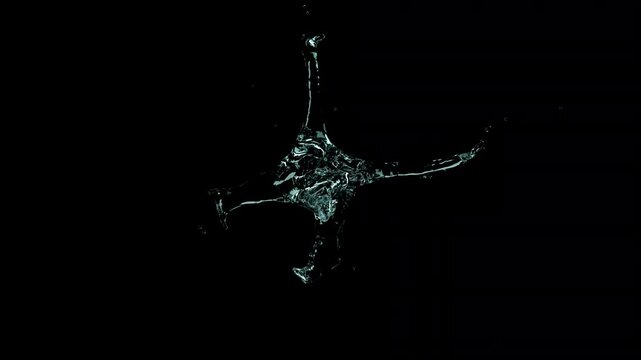 Splashes and movement of liquid, splashes, shine and volume
on a transparent background with an alpha channel.