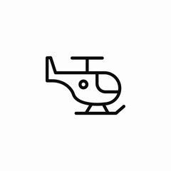 small helicopter icon sign vector