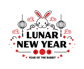 Fototapeta premium Happy Chinese New Year 2025 with the Snake zodiac sign and flowers. Lunar New Year card template. black and white paper cut style on white background