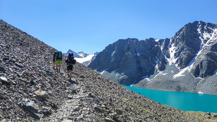 Trekking in Tian Shan mountains in south Kyrgyzstan