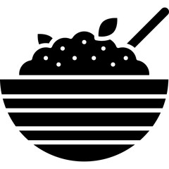 Rice Pudding icon single vector illustration