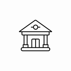 bank building icon sign vector