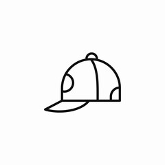 baseball cap icon sign vector