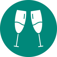 Champagne icon single vector illustration