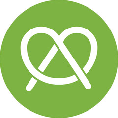 Pretzels icon single vector illustration