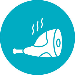 Smoked Ham icon single vector illustration