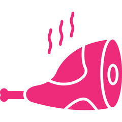 Smoked Ham icon single vector illustration