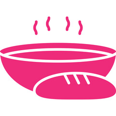 Bread Soup icon single vector illustration