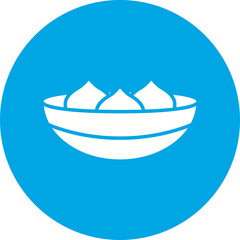 Dumpling Soup icon single vector illustration