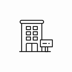 business building icon sign vector