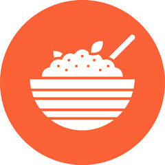 Rice Pudding icon single vector illustration