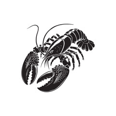 black and white lobster