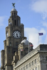 old town hall clock Merseyside liverpool church 