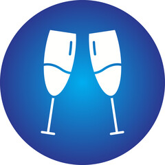 Champagne icon single vector illustration