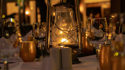 glass of wine in a restaurant