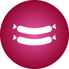 Sausages icon single vector illustration