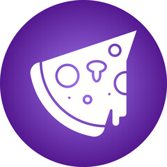 Pizza icon single vector illustration
