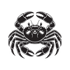 Crab illustration silhouette