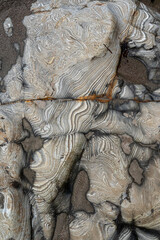USA, California. Jalama Beach County Park rocky beach.