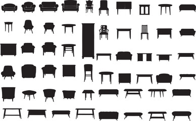 Diverse Furniture Silhouettes