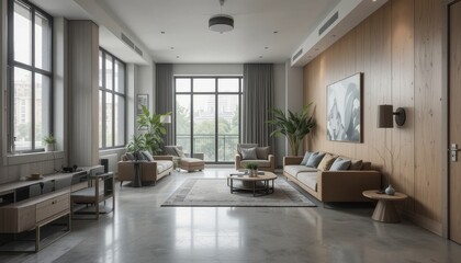 Fototapeta premium polished concrete floors for urban apartments