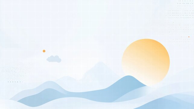 Explore nature inspired planner layout featuring sun clouds and mountains for organization and creativity. Generative AI