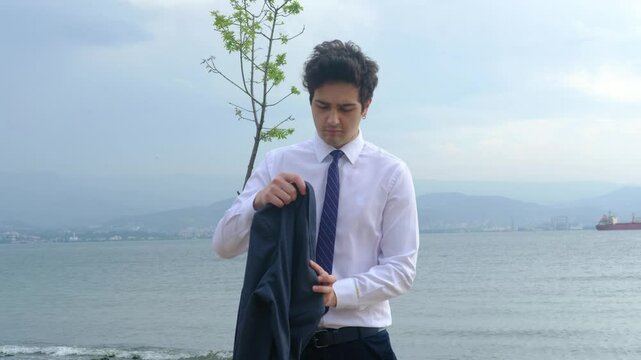 Businessman Wearing