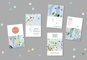 Gentle Floral Cards Layout