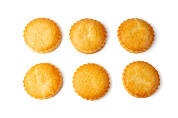 Netherlands traditional cookies isolated, Holland almond filled cake, Dutch marzipan pastry