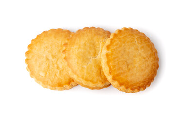 Netherlands traditional cookies isolated, Holland almond filled cake, Dutch marzipan pastry